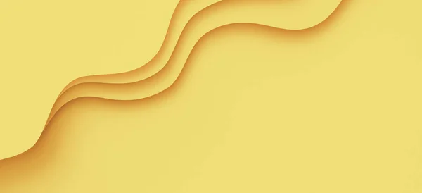 Ελάχιστα γεωμετρικά κίτρινα σχήματα και γραμμές. Αφηρημένο μονόχρωμο δημιουργικό χαρτί υφή banner φόντο. Πολύχρωμο σκάλισμα, χαρτί κομμένα τέχνης — Φωτογραφία Αρχείου