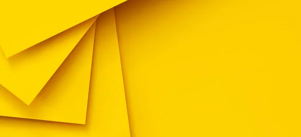 Absztrakt monokróm kreatív papír textúra háttér. Minimális geometrikus sárga színformák és vonalak. Felülnézet — Stock Fotó