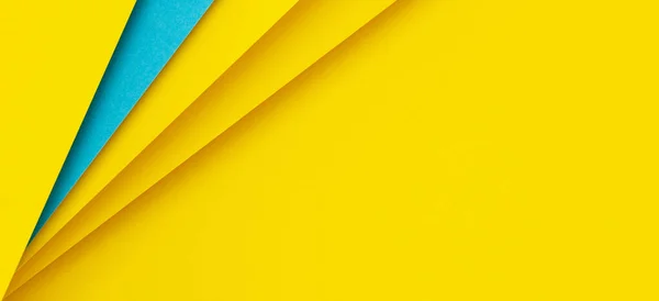 Αφηρημένα χρωματιστά χαρτιά γεωμετρία επίπεδη lay σύνθεση φόντο με μπλε και κίτρινα χρώματα — Φωτογραφία Αρχείου