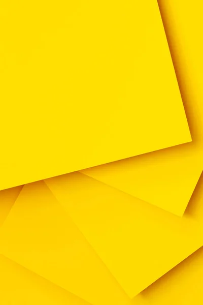 Absztrakt monokróm kreatív papír textúra háttér. Minimális geometrikus sárga színformák és vonalak. Felülnézet — Stock Fotó