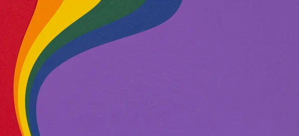 Lgbtq Σημαία Χρώματα Χαρτί Διάταξη Φόντο Κοινότητα Υπερηφάνειας Χρώματα Τόξου — Φωτογραφία Αρχείου