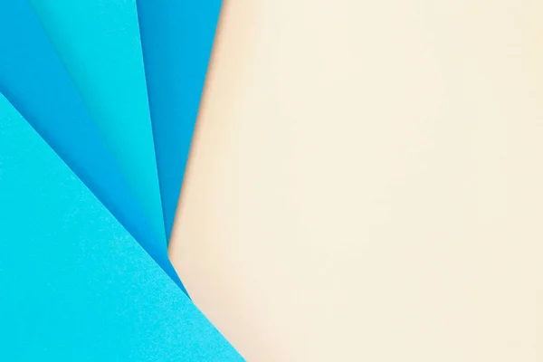 Αφηρημένο Χρώμα Χαρτιά Γεωμετρία Επίπεδη Lay Σύνθεση Φόντο Μπλε Και — Φωτογραφία Αρχείου