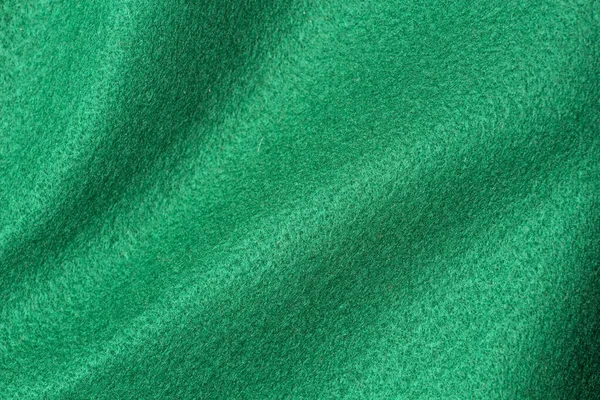 Colore Colore Verde Feltro Tessuto Texture Sfondo Astratto Sfondo Onda — Foto Stock