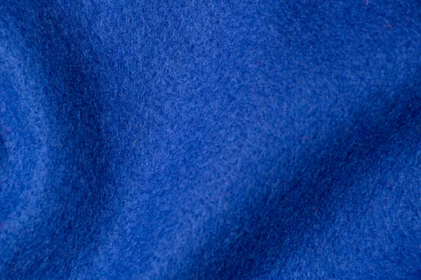 Cor Azul Cor Feltro Tecido Textura Fundo Abstrato Fundo Onda — Fotografia de Stock