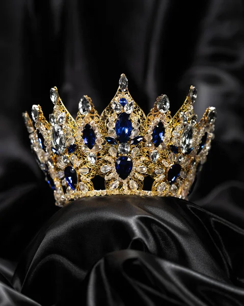Корона Мисс Красоты Символ Власти Элегантности Соревнования Шоу Диадем Желтого Лицензионные Стоковые Фото