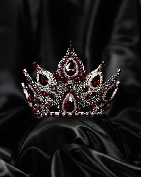 Корона Мисс Красоты Символ Власти Элегантности Соревнования Шоу Тиара Белого Стоковая Картинка