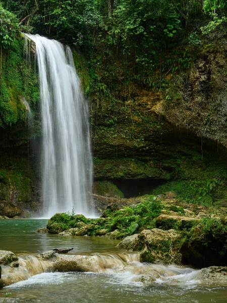 Monument Naturel Salto Socoa République Dominicaine Photo Montre Énorme Écoulement — Photo