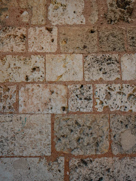 Eski Gri Tuğla Duvar Kaliteli Taş Duvarın Yüzey Fotoğrafı Geniş — Stok fotoğraf