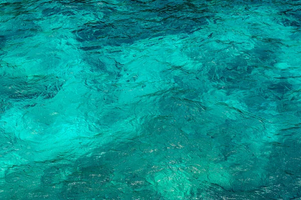 Foto Mostra Textura Oceano Superfície Mar Azul Turquesa Padrão Água — Fotografia de Stock