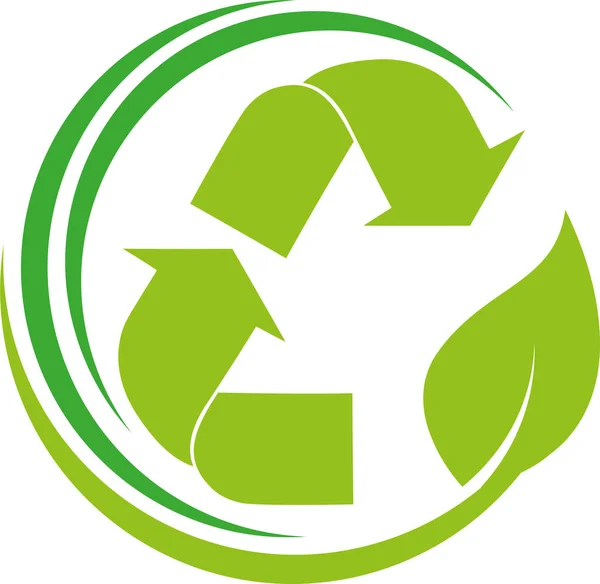 Flechas Reciclaje Manos Reciclaje Medio Ambiente Logotipo Icono — Archivo Imágenes Vectoriales