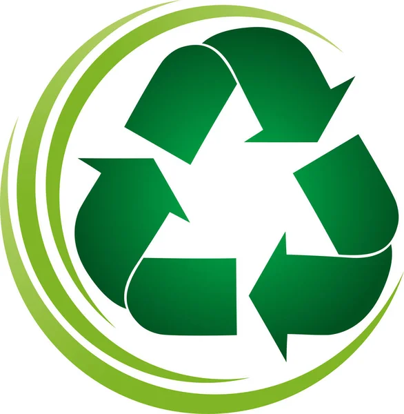 Flechas Reciclaje Manos Reciclaje Medio Ambiente Logotipo Icono — Archivo Imágenes Vectoriales