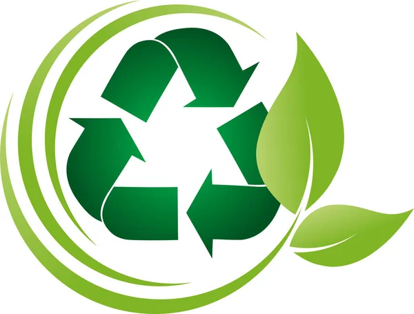 Recycling Arrows Hands Recycling Environment Logo Icon — Stock Vector