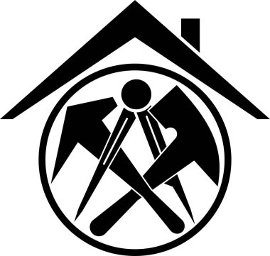 Çatı aletleri, aletler, çatı tamircisi, tamirci, logo 