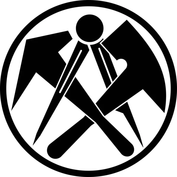 Dachdeckerwerkzeuge Werkzeuge Dachdecker Heimwerker Logo — Stockvektor