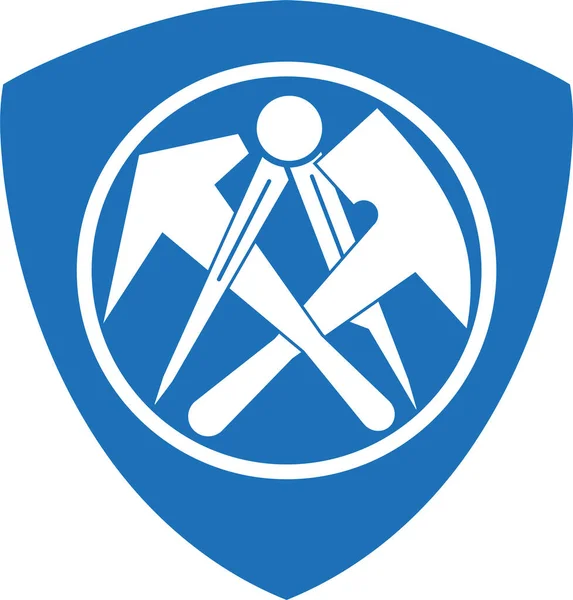 Peralatan Alat Atap Tukang Logo - Stok Vektor