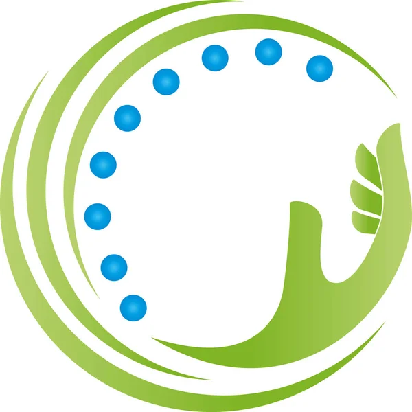 Ortopedi Chiropractor Pijat Logo Naturopath - Stok Vektor