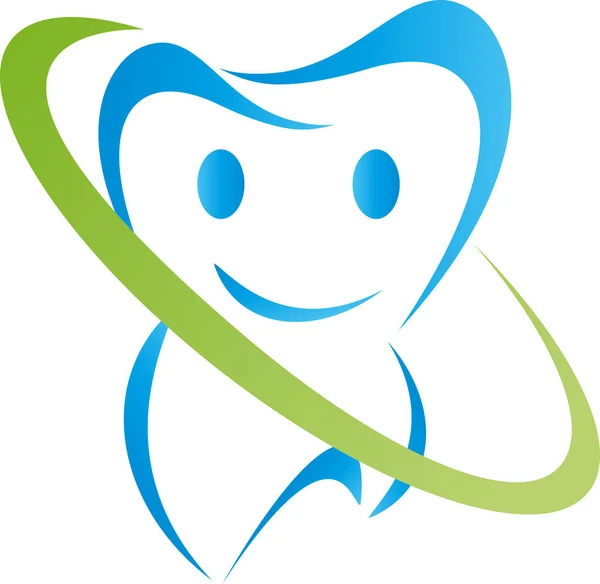 Tandvård Tandläkare Tandvård Tand Logotyp — Stock vektor