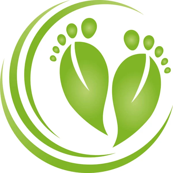 Voet Voetverzorging Voet Massage Logo — Stockvector