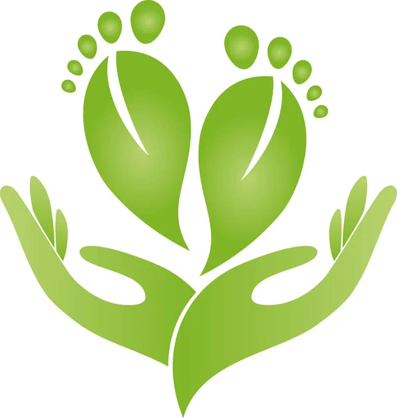 Feet Foot Care Foot Massage Logo — Stock Vector