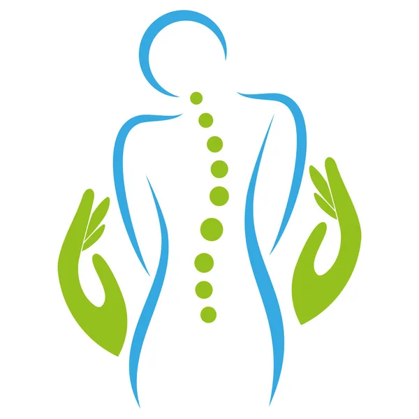 Ortopédico Quiropráctico Masaje Naturopath Logo — Archivo Imágenes Vectoriales