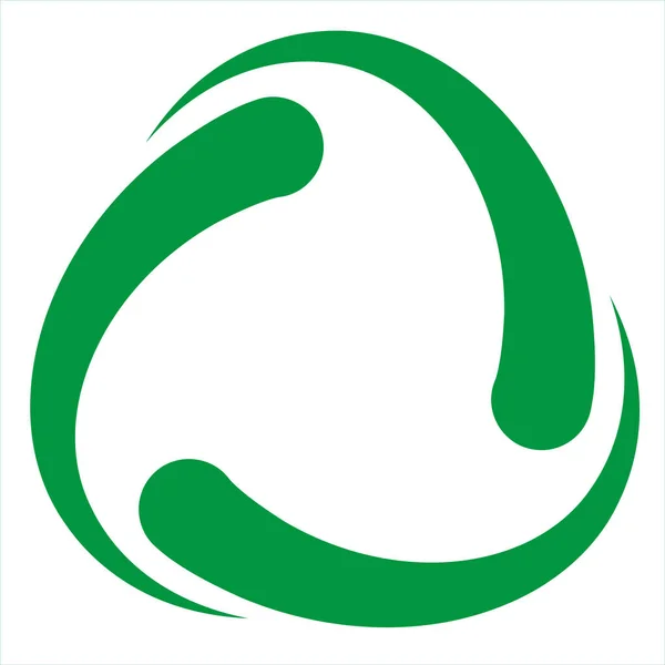 Reciclagem Setas Reciclagem Logotipo Ambiente Sinal — Vetor de Stock