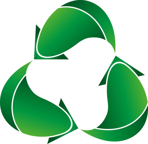 Recycling Panah Daur Ulang Dan Logo Lingkungan Tanda - Stok Vektor