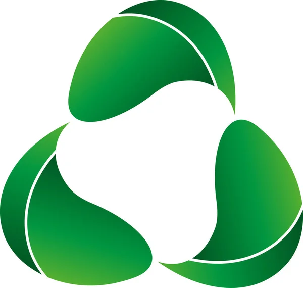 Săgețile Reciclare Logo Reciclare Mediu Semn — Vector de stoc