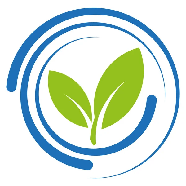 Dua Daun Dan Tetes Vegan Wellness Dan Logo Tukang Kebun - Stok Vektor