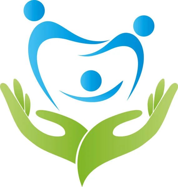 Implante Dental Diente Dentista Cuidado Dental Logotipo — Vector de stock