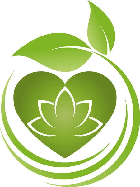 Listy Rostlina Vegan Vegetarián Příroda Logo — Stockový vektor