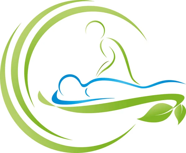 Orthopédie Physiothérapie Massage Logo Chiropraticien — Image vectorielle