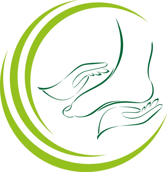 Pieds Pédicure Massage Des Pieds Logo — Image vectorielle