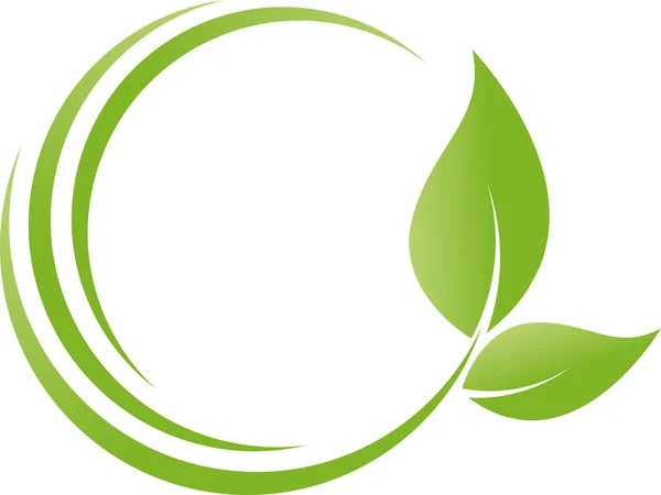 Feuilles Plantes Jardinier Bien Être Naturopathe Logo — Image vectorielle