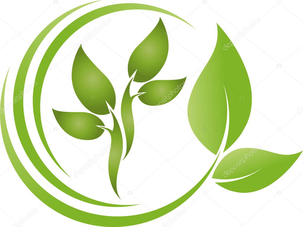 Leaves, plant, gardener, wellness, naturopath, logo
