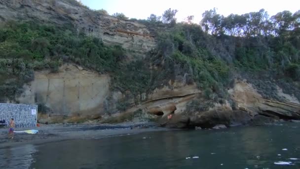 Procida Kampanien Italien Oktober 2021 Procida Überblick Über Den Strand — Stockvideo