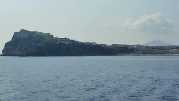 Procida Campania Italia Septiembre 2021 Vista General Isla Desde Ferry — Vídeos de Stock