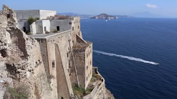 Procida Kampanien Italien Oktober 2021 Überblick Über Den Palazzo Avalos — Stockvideo