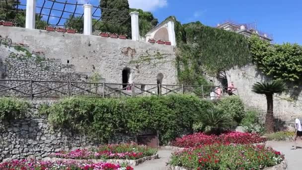 Ravello Campania Ιταλία Σεπτεμβρίου 2021 Επισκόπηση Του Κήπου Της Villa — Αρχείο Βίντεο