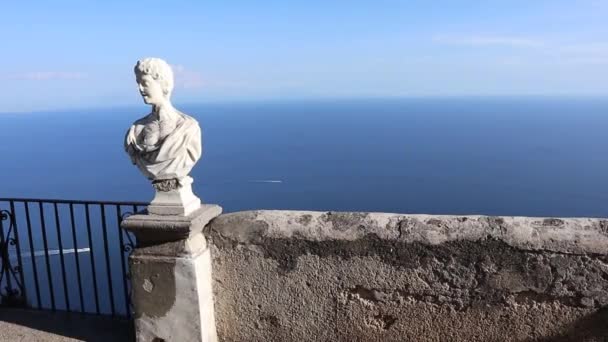 Ravello Kampanien Italien September 2021 Überblick Über Die Unendlichkeitsterrasse Der — Stockvideo