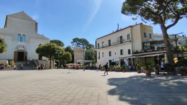 Ravello Campania Settembre 2021 Panoramica Del Duomo Dedicato Santa Maria — Video Stock