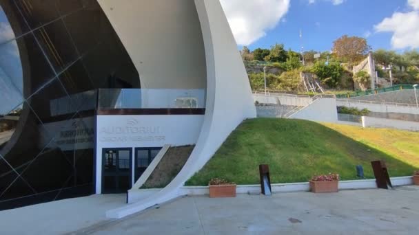 Ravello Campania Settembre 2021 Panoramica Dell Auditorium Oscar Niemeyer Dalla — Video Stock