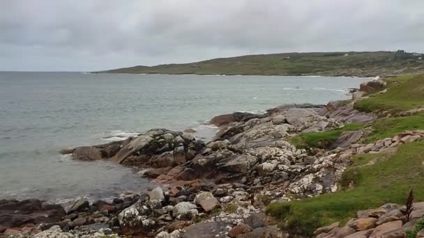 Connemara County Galway Irlanda Setembro 2021 Visão Geral Praia Dog — Vídeo de Stock