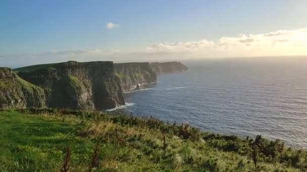 Doolin County Galway Irlanda Setembro 2021 Visão Geral Dos Penhascos — Vídeo de Stock