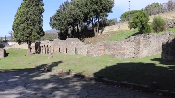 Pompeii Campanië Italië Oktober 2021 Overzicht Van Delle Tombe Van — Stockvideo