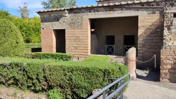 Pompeia Campania Itália Outubro 2021 Visão Geral Villa Dos Mistérios — Vídeo de Stock