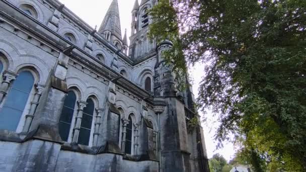 Cork Ιρλανδία Σεπτεμβρίου 2021 Επισκόπηση Του Καθεδρικού Ναού Του 19Ου — Αρχείο Βίντεο
