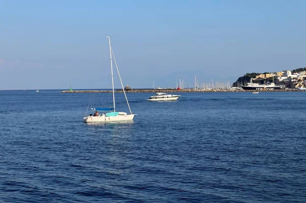 Procida Campania Italy October 2021 Glimpse Port Bay Sirulenza Cliff — Stock Photo, Image