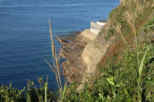 Procida Kampanien Italien Oktober 2021 Touristen Bräunen Sich Auf Den — Stockfoto