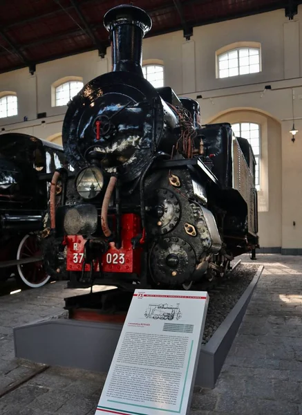 Portici Campania Italy Серпня 2021 Steam Locomotives Pavilion National Railway — стокове фото