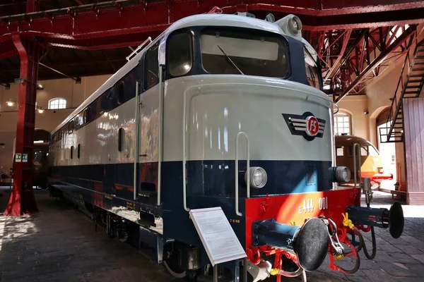 Portici Campania Italia Agosto 2021 Locomotora Eléctrica Expuesta Museo Nacional —  Fotos de Stock